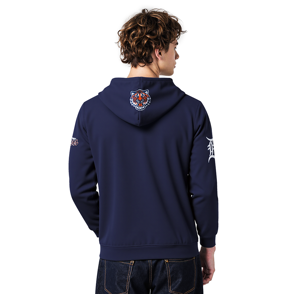 MLB DETROIT TIGERS CITY ARCH CHANDAIL À CAPUCHON EN MOLLETON POUR HOMME (MARINE MINUIT)