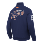 MLB DETROIT TIGERS CITY ARCH HAUT EN MOLLETON À GLISSIÈRE AU QUART POUR HOMME (MARINE MINUIT)