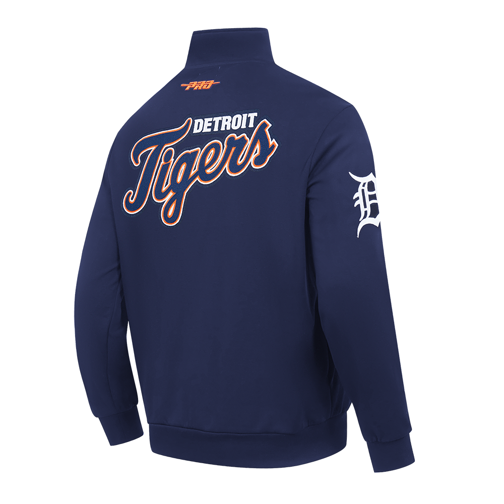 MLB DETROIT TIGERS CITY ARCH HAUT EN MOLLETON À GLISSIÈRE AU QUART POUR HOMME (MARINE MINUIT)