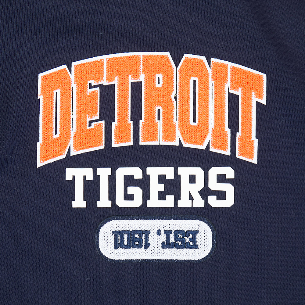 MLB DETROIT TIGERS CITY ARCH HAUT EN MOLLETON À GLISSIÈRE AU QUART POUR HOMME (MARINE MINUIT)