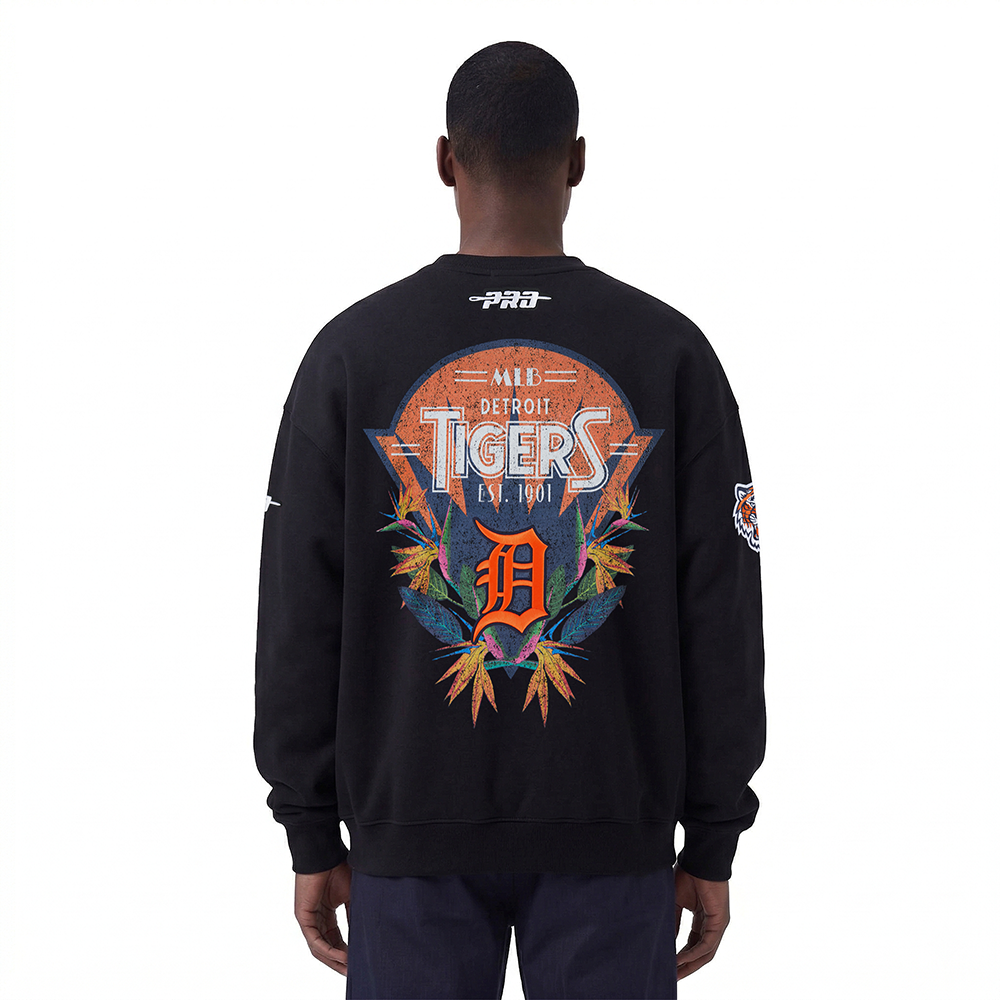MLB DETROIT TIGERS PARADISE CHANDAIL À COL ROND POUR HOMME (NOIR)