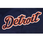 MLB DETROIT TIGERS CLASSIC CHENILLE CHANDAIL À CAPUCHON EN MAILLE DOUBLE POUR HOMME (MARINE MINUIT)