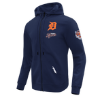 MLB DETROIT TIGERS CLASSIC CHENILLE MEN'S DK FZ HOODIE (MIDNIGHT NAVY)
