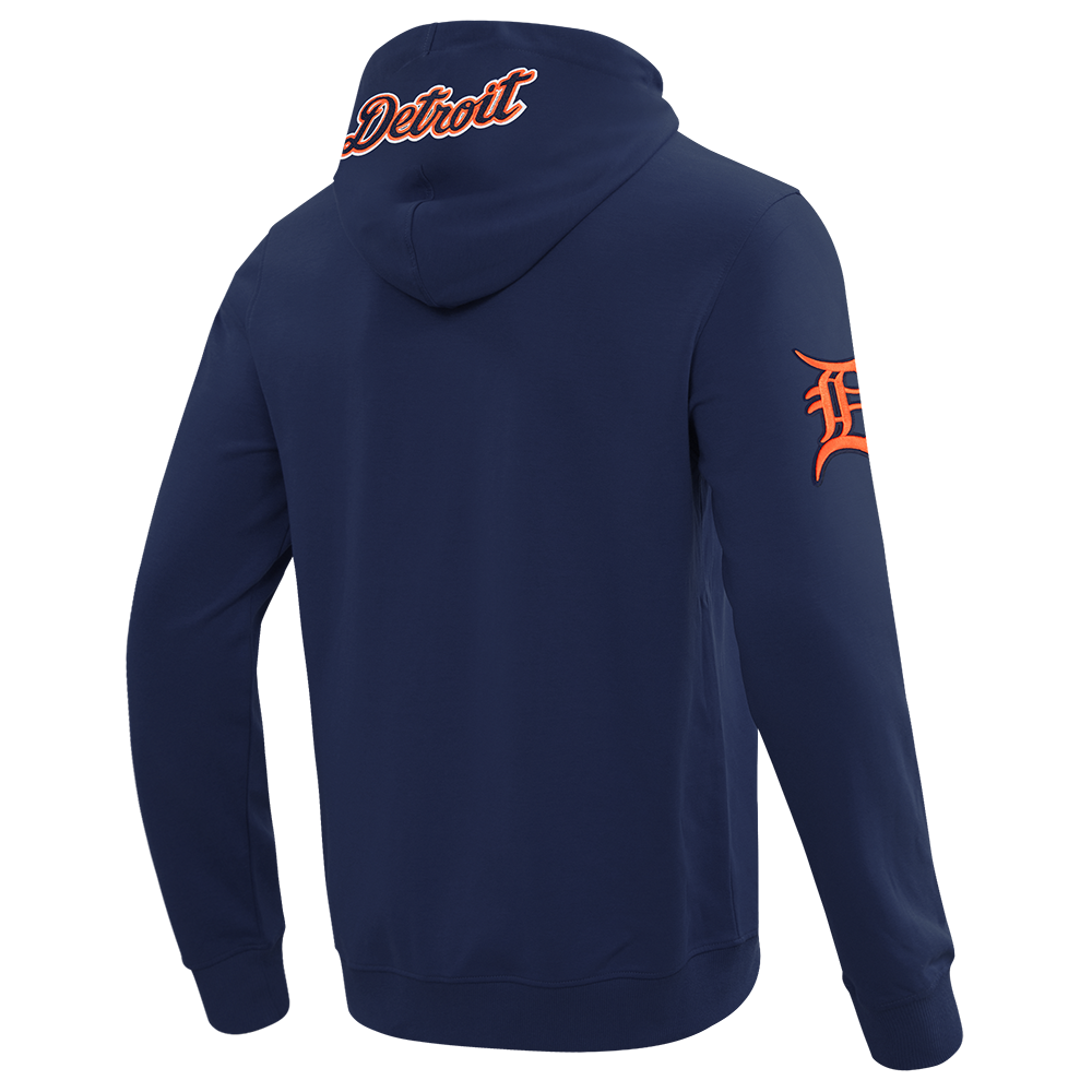 MLB DETROIT TIGERS CLASSIC CHENILLE MEN'S DK FZ HOODIE (MIDNIGHT NAVY)