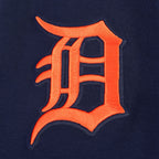 MLB DETROIT TIGERS CLASSIC CHENILLE MEN'S DK FZ HOODIE (MIDNIGHT NAVY)