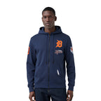 MLB DETROIT TIGERS CLASSIC CHENILLE MEN'S DK FZ HOODIE (MIDNIGHT NAVY)