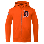 MLB DETROIT TIGERS CLASSIC CHENILLE MEN'S FULL ZIP PULLOVER HOODIE (ORANGE)