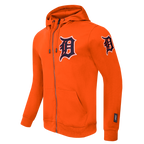 MLB DETROIT TIGERS CLASSIC CHENILLE MEN'S FULL ZIP PULLOVER HOODIE (ORANGE)