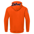 MLB DETROIT TIGERS CLASSIC CHENILLE MEN'S FULL ZIP PULLOVER HOODIE (ORANGE)