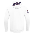 MLB DETROIT TIGERS CLASSIC CHENILLE CHANDAIL À CAPUCHON À GLISSIÈRE POUR HOMME (BLANC)