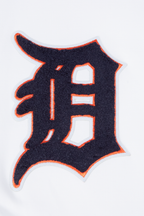 MLB DETROIT TIGERS CLASSIC CHENILLE CHANDAIL À CAPUCHON À GLISSIÈRE POUR HOMME (BLANC)