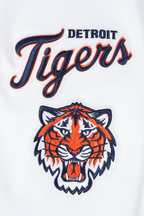 MLB DETROIT TIGERS CLASSIC CHENILLE CHANDAIL À CAPUCHON À GLISSIÈRE POUR HOMME (BLANC)