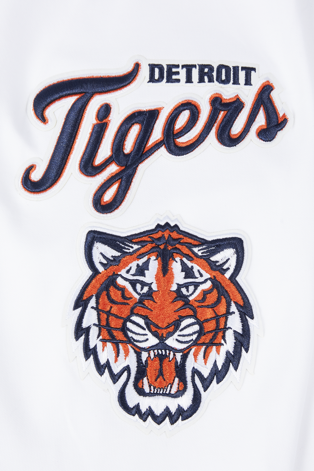MLB DETROIT TIGERS CLASSIC CHENILLE CHANDAIL À CAPUCHON À GLISSIÈRE POUR HOMME (BLANC)