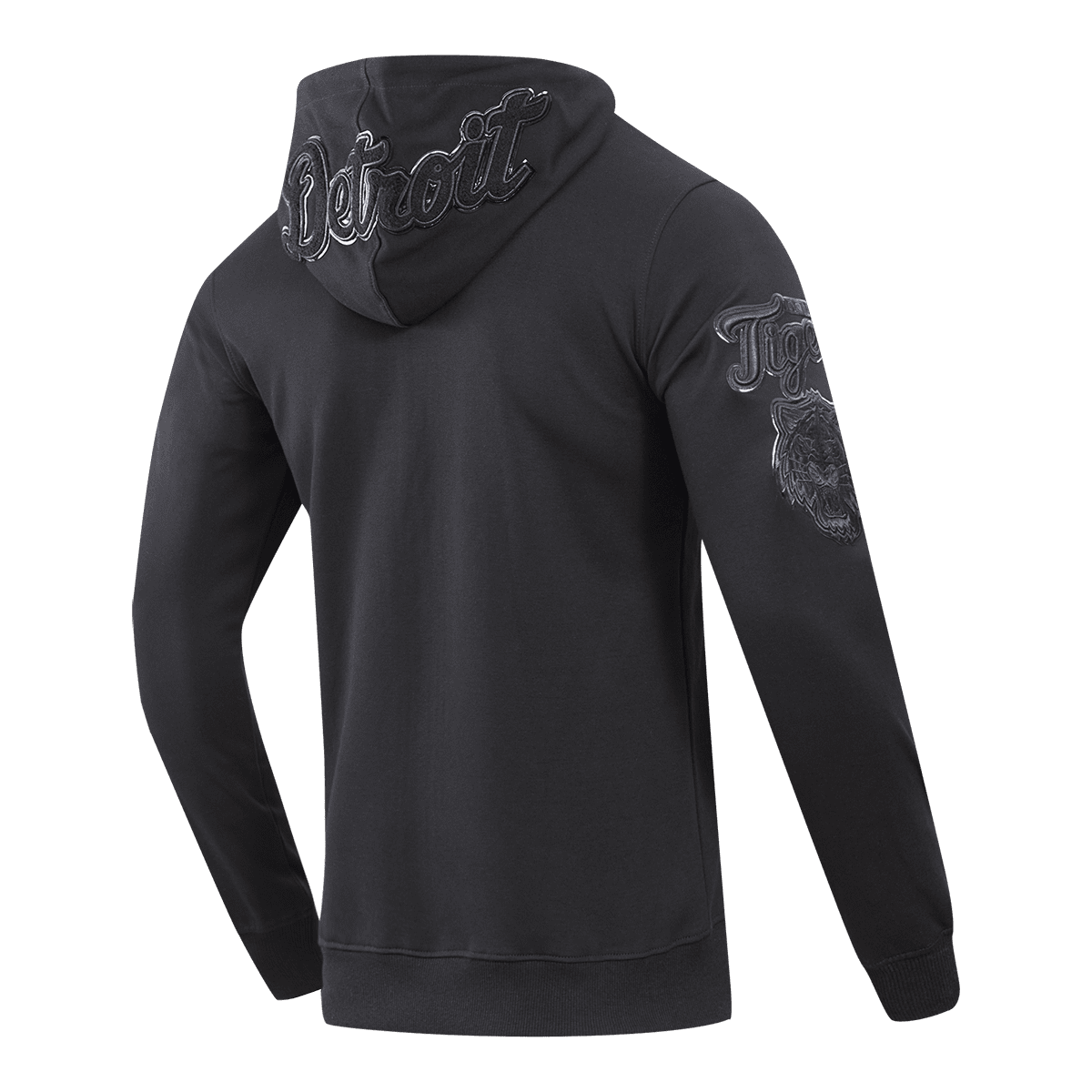 MLB DETROIT TIGERS TRIPLE BLACK ZIPPER HOODIE  (BLACK)