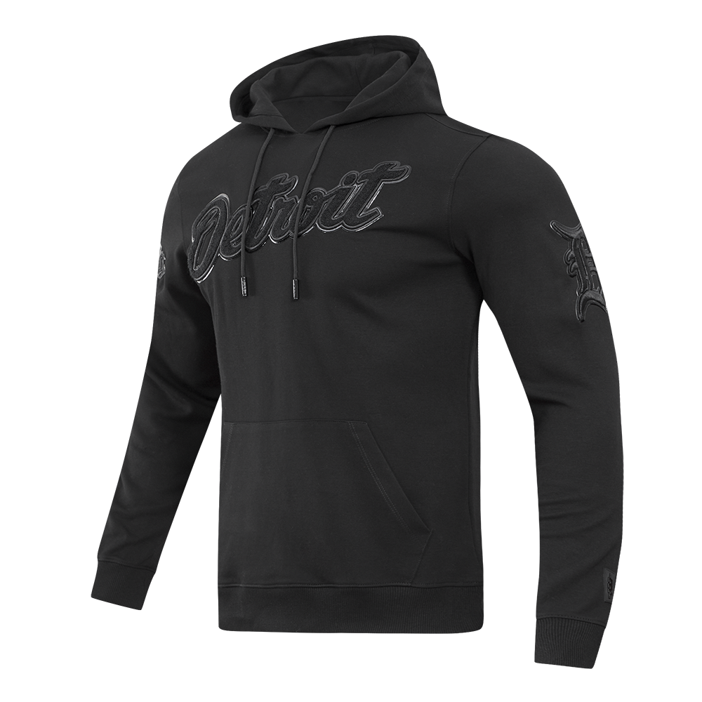 MLB DETROIT TIGERS TRIPLE BLACK LOGO HOODIE (BLACK)