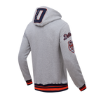 MLB DETROIT TIGERS MASH UP MEN'S RIB FLC PO HOODIE (HEATHER GREY/MIDNIGHT NAVY/ORANGE)