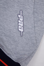 MLB DETROIT TIGERS MASH UP MEN'S RIB FLC PO HOODIE (HEATHER GREY/MIDNIGHT NAVY/ORANGE)