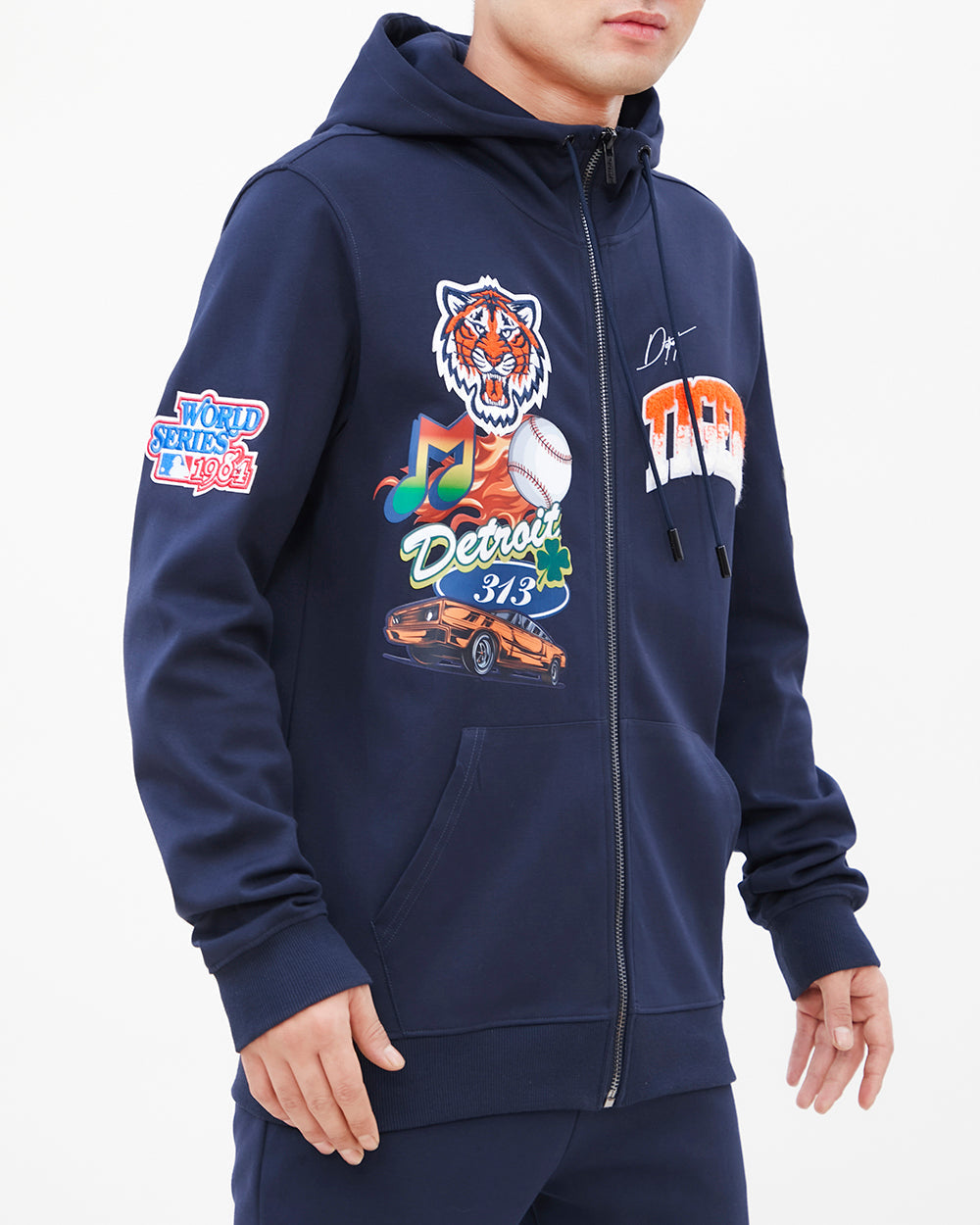 MLB DETROIT TIGERS HOMETOWN FZ HOODIE (MIDNIGHT NAVY)