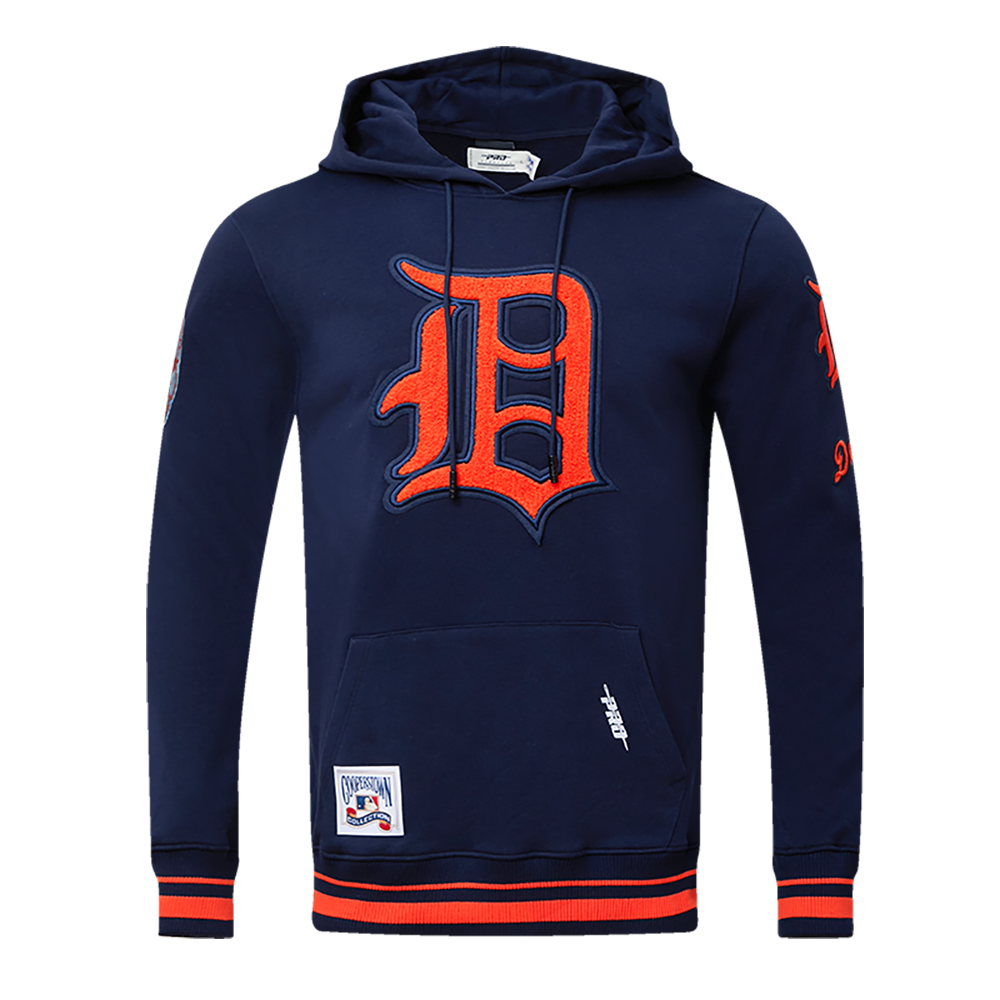 MLB DETROIT TIGERS RETRO CLASSIC CHANDAIL À CAPUCHON POUR HOMME (MARINE MINUIT/ORANGE/MINUIT)