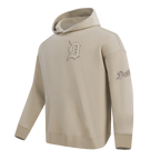 MLB DETROIT TIGERS NEUTRAL DROP SHOULDER MEN'S PULLOVER HOODIE (TAUPE)
