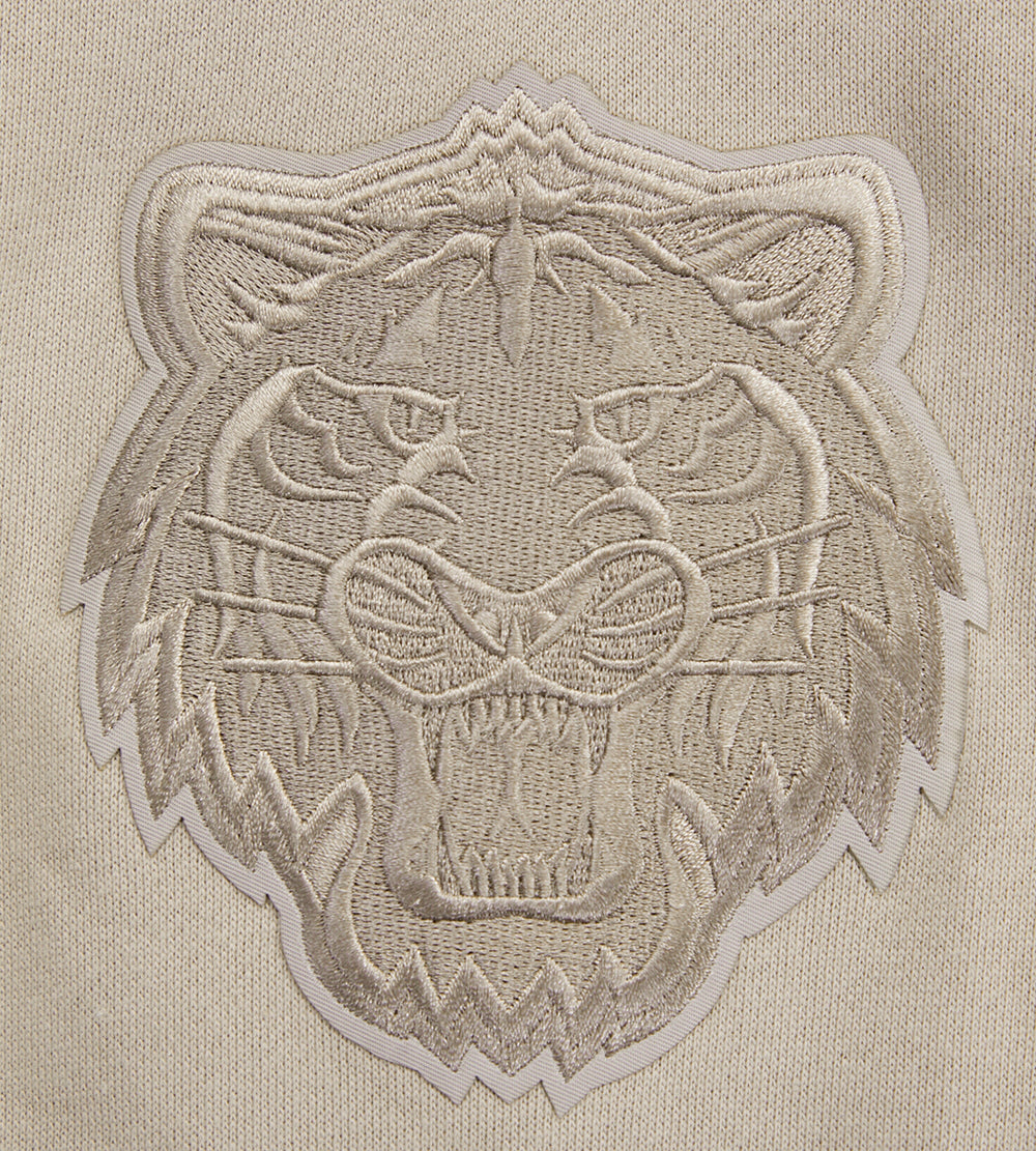 MLB DETROIT TIGERS NEUTRAL DROP SHOULDER MEN'S PULLOVER HOODIE (TAUPE)