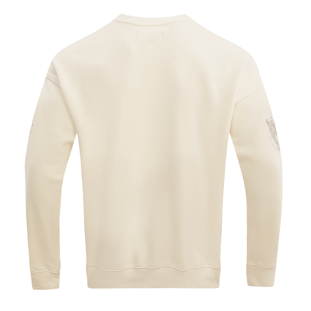 MLB DETROIT TIGERS NEUTRAL CHANDAIL À COL ROND EN MOLLETON À ÉPAULES TOMBANTES POUR HOMME (COQUILLE D'ŒUF)
