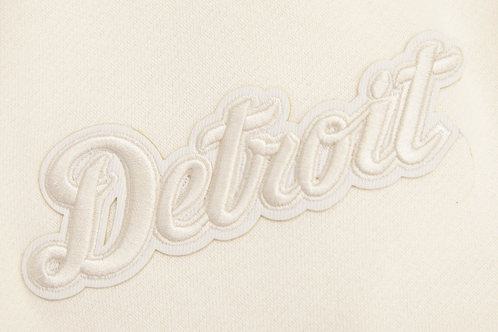 MLB DETROIT TIGERS NEUTRAL CHANDAIL À COL ROND EN MOLLETON À ÉPAULES TOMBANTES POUR HOMME (COQUILLE D'ŒUF)