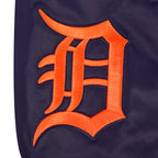 MLB DETROIT TIGERS LETTERMAN BLOUSON EN SATIN POUR HOMME (MARINE MINUIT)
