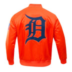 MLB DETROIT TIGERS BIG LOGO WORLD SERIES MEN'S SATIN JACKET (ORANGE)