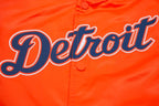 MLB DETROIT TIGERS BIG LOGO WORLD SERIES MEN'S SATIN JACKET (ORANGE)
