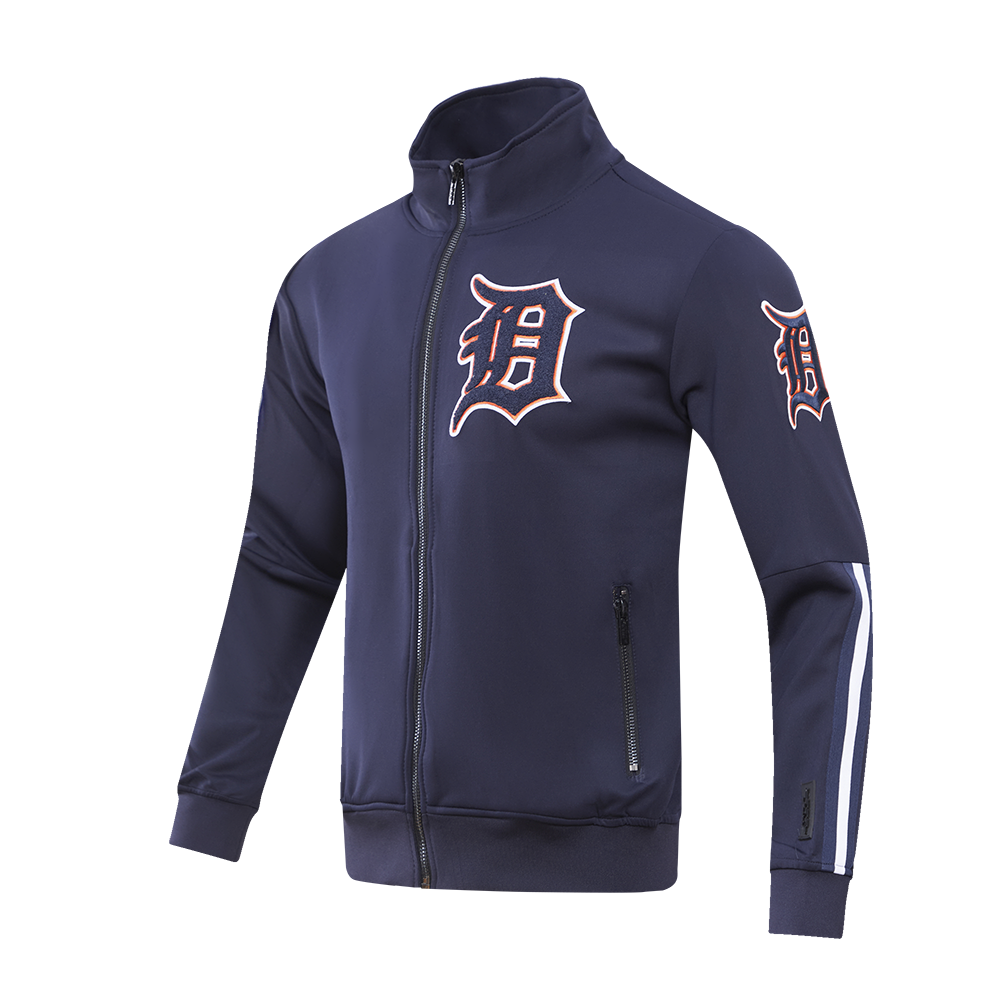 MLB DETROIT TIGERS PRO TEAM MEN'S TRACK JACKET (MIDNIGHT NAVY / ORANGE)