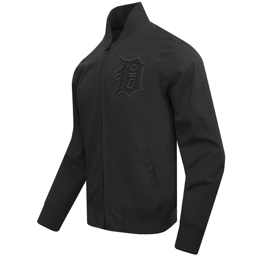 MLB DETROIT TIGERS NEUTRAL MEN'S TWILL JACKET (BLACK)