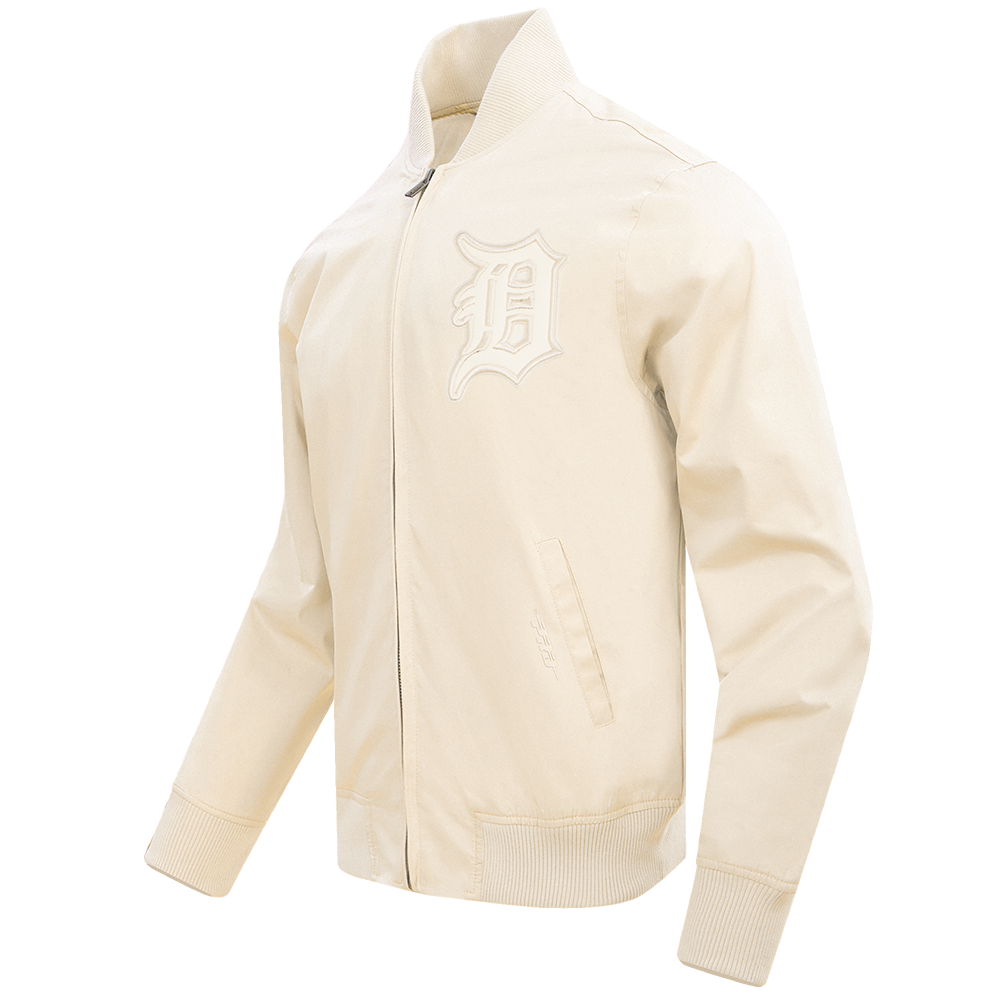 MLB DETROIT TIGERS NEUTRAL MEN'S TWILL JACKET (EGGSHELL)