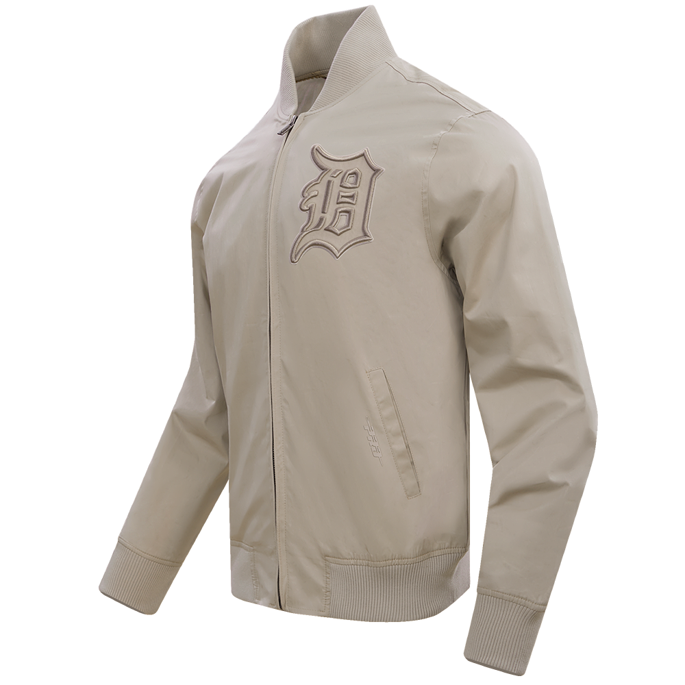 MLB DETROIT TIGERS NEUTRAL MEN'S TWILL JACKET (TAUPE)