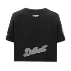 MLB DETROIT TIGERS REVERSE FRENCH TERRY HAUT EN JERSEY SIMPLE À COUPE CARRÉE POUR FEMME (NOIR)