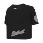 MLB DETROIT TIGERS REVERSE FRENCH TERRY HAUT EN JERSEY SIMPLE À COUPE CARRÉE POUR FEMME (NOIR)