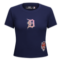MLB DETROIT TIGERS GAME DAY CLASSICS WOMEN'S SINGLE JERSEY BABY DOLL TOP (MIDNIGHT NAVY)