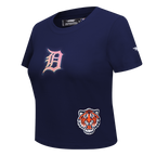 MLB DETROIT TIGERS GAME DAY CLASSICS WOMEN'S SINGLE JERSEY BABY DOLL TOP (MIDNIGHT NAVY)