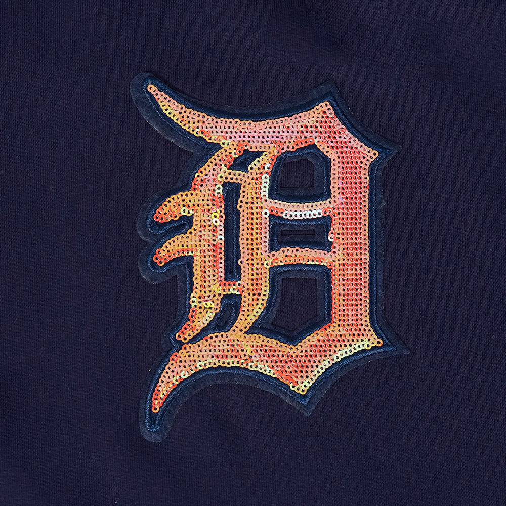 MLB DETROIT TIGERS GAME DAY CLASSICS WOMEN'S SINGLE JERSEY BABY DOLL TOP (MIDNIGHT NAVY)