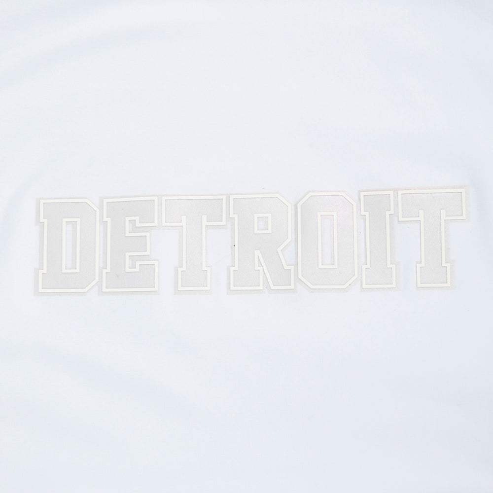 MLB DETROIT TIGERS HOLOGRAM WOMEN'S SINGLE JERSEY BOXY TOP (WHITE)