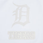 MLB DETROIT TIGERS HOLOGRAM WOMEN'S SINGLE JERSEY BOXY TOP (WHITE)
