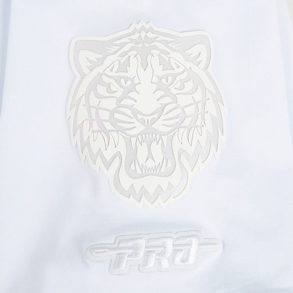 MLB DETROIT TIGERS HOLOGRAM WOMEN'S SINGLE JERSEY BOXY TOP (WHITE)