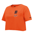 MLB DETROIT TIGERS CLASSIC CHENILLE WOMEN'S SJ BOXY TOP (ORANGE)