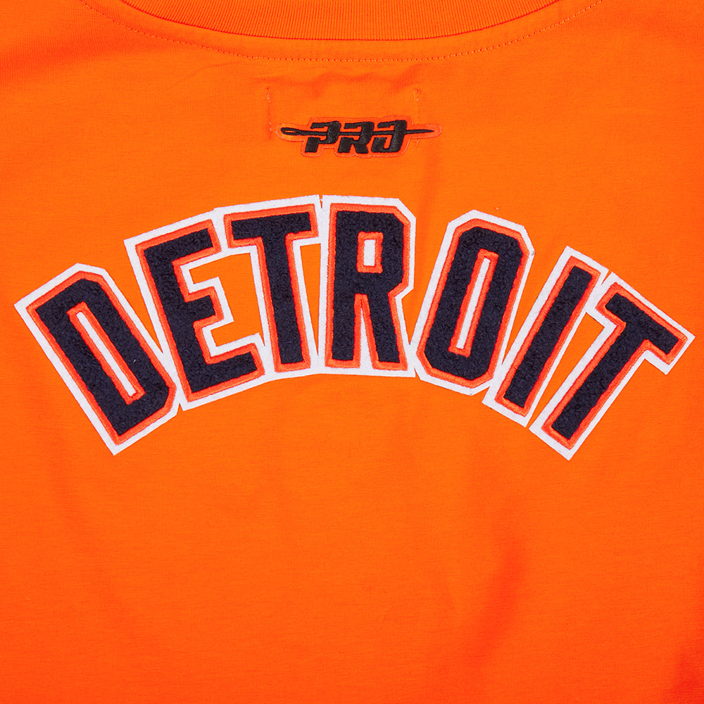 MLB DETROIT TIGERS CLASSIC CHENILLE WOMEN'S SJ BOXY TOP (ORANGE)
