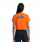 MLB DETROIT TIGERS CLASSIC CHENILLE WOMEN'S SJ BOXY TOP (ORANGE)