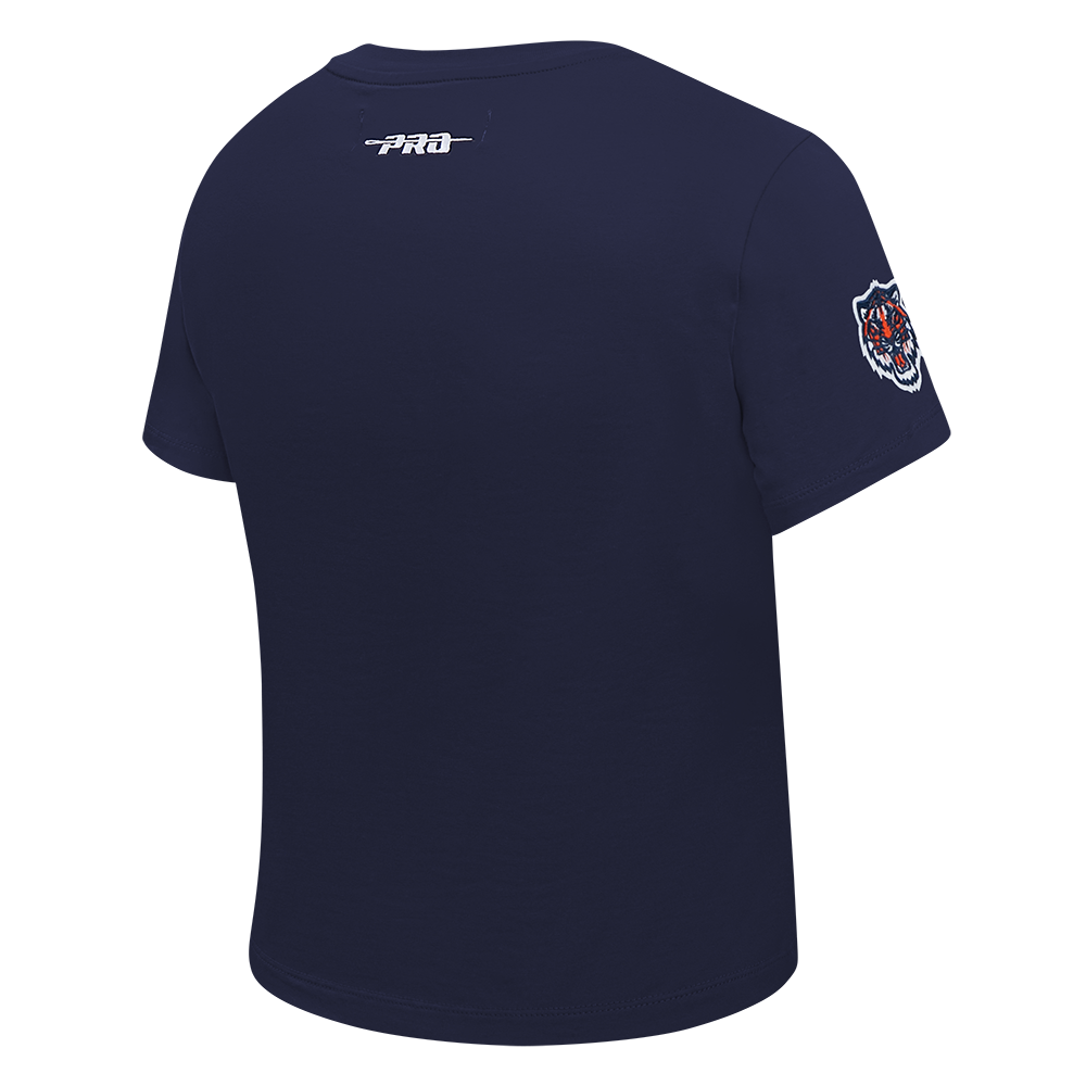 MLB DETROIT TIGERS CLASSIC CHENILLE HAUT EN JERSEY SIMPLE À COUPE AJUSTÉE POUR FEMME (MARINE MINUIT)