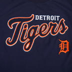 MLB DETROIT TIGERS CLASSIC CHENILLE HAUT EN JERSEY SIMPLE À COUPE AJUSTÉE POUR FEMME (MARINE MINUIT)
