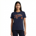 MLB DETROIT TIGERS CLASSIC CHENILLE HAUT EN JERSEY SIMPLE À COUPE AJUSTÉE POUR FEMME (MARINE MINUIT)