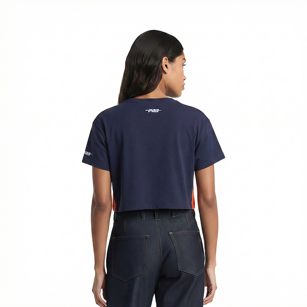 MLB DETROIT TIGERS  RETRO CLASSIC WOMEN'S SJ BOXY TOP (MIDNIGHT NAVY)