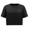 MLB DETROIT TIGERS TRIPLE BLACK WOMEN'S SINGLE JERSEY BOXY TOP (TRIPLE BLACK)